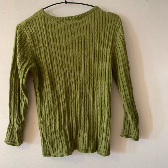Cable Knit Cropped Sweater - Picture 2 of 3